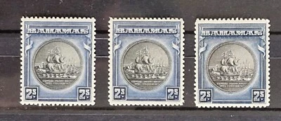 Bahamas 1942-44 Sello de Colonia SG131a,b,c Foto 1 de 4