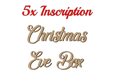 AMAZING SMALL THINGS Caja de Nochebuena Palabra Inscripción Recorte MDF Corte Láser Madera Artesanía En Blanco Navidad