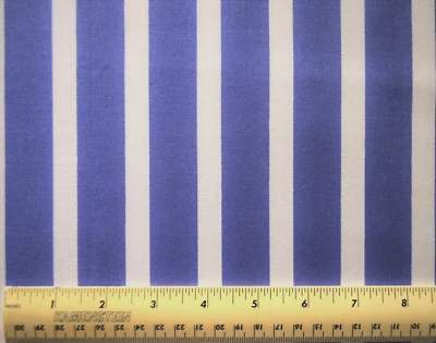 14"  100% cotton fabric Andover Fabrics Lets Play Dolls Purple and White Stripe - Image 1 of 2