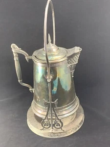 Meriden Silver Co. Vierfachteller 9 Quart Kippbarer Eiswasserkrug mit Ständer - Bild 1 von 17