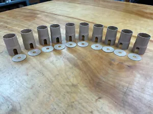 #10 Socket Shell LINERS + CAP LINERS , pull chain, Fat-Boy size, lamp parts - Picture 1 of 9