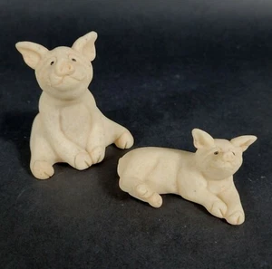 Quarry Critter Schwein Petunie und Patch Second Nature Design Schwein Figur - Bild 1 von 9