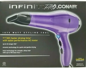 NIB Conair Infiniti Pro Conar1875 Styling Tool Salon AC Motor Hair Dryer PURPLE - Picture 1 of 8