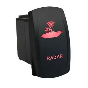 Interruptor basculante RADAR 6M43R 12V doble LED rojo impermeable barco marino 5 pines SPST - Imagen 1 de 1