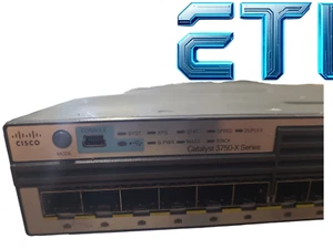 CISCO C3750X-24S-S, 24xGIGA SFP, 2xPOWER SUPPLY, MODULE C3KX-NM-1G - Zdjęcie 1 z 1