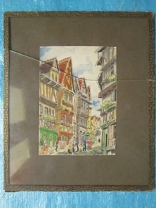 AQUARELLE J. ROUILLOT d'après BARDAY (1951) - Foto 1 di 2