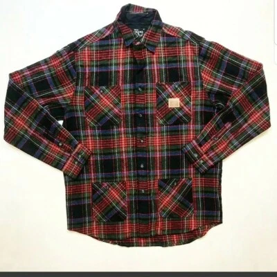 Crooks & Castles Sample Plaid Button Up Mens S Medium Nice New Rare One Of One - Image 1 of 4