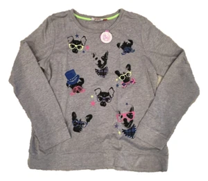 SO Girls Graphic Puppies Shirt - Gray - Size 20 1/2 - New/NWT - Picture 1 of 3