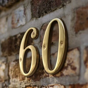 House Number Letter 4inch Gold Apartment Door Home Mailbox Address Outdoor Sign - Picture 1 of 27