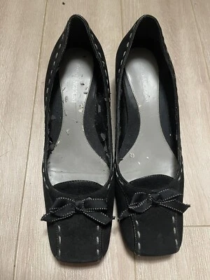 Zapatos Mocasines Enzo Angiolini Cuero Negro Mujer Talla 7 1/2 Medianos Foto 1 de 4