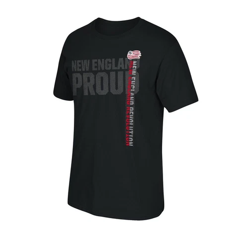 New England Revolution MLS Licensed Men's "Vertical Speed" Black Short T-Shirt Cover