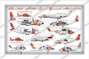 Aereo, poster, aereo, elicottero, USCG, US, costa, guardia, aviazione, - Foto 1 di 5