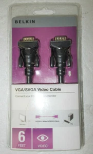 Cable de video BELKIN VGA/SVGA 6 pies NUEVO - Imagen 1 de 3