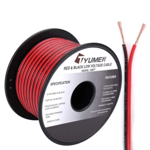 100FT 18 Gauge 2Pin 2 Color Red Black Cable Hookup Electrical Wire LED Strip NE - Picture 1 of 13