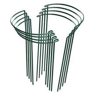 8 Pack Plant Support Stakes, Half Round Metal Garden Plant 10"W x15.8"H 1 - Picture 1 of 7