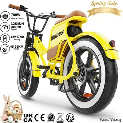 Electric Bike for Adult 700W 50Mile 20MPH 20'' Fat Tire Off-road Mountain E-bike - Image 1 of 4