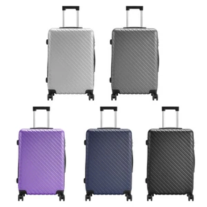 20/24/28" Suitcase 4 Wheels MEDIUM Lightweight ABS Hard Shell Luggage Cabin Case - Picture 1 of 39