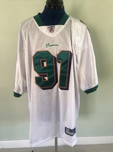 Camiseta deportiva vintage de los Miami Dolphins Cameron Wake #91 Reebok cosida en el campo talla 56 - Imagen 1 de 16