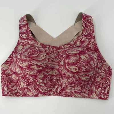Sujetador Deportivo Lululemon Mujer 34 D Soporte Floral Espalda Cruzada Rosa Correr Gimnasio Core Ex Foto 1 de 4