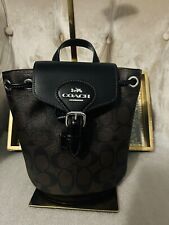 Coach CL408 Leather Amelia Backpack Messenger Small Handbag Denim Sling Bag