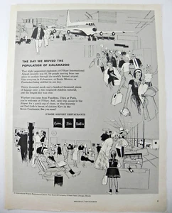 1965 O'Hare Airport Restaurants Print Ad ~ Nice Mid-Century Graphics! - Picture 1 of 7