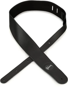 Thalia Ebony-inked Gibson Pearl Logo Guitar Strap - Black - Picture 1 of 6