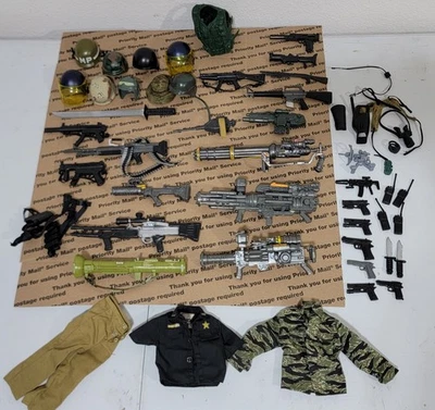 Vintage Original G.I. GI Joe Action Figure Accessories Weapon Helmet Lot - Image 1 of 4