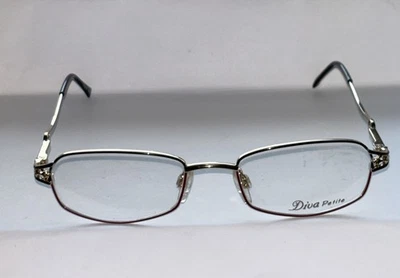 Diva Petite Vintage 90’s Rectangle Glass Mod. 9181 Eye Glass Frame Made In Italy - Image 1 of 4
