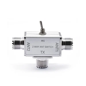 2-drożny przełącznik koncentryczny anteny CB / HAM 1-30 MHz opcjonalny adapter złącza SO239 / BNC - Zdjęcie 1 z 19
