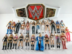 Figuras de juguete de lucha libre Mattel WWE Divas LOTE DE 24 + ¡Cinturón de campeonato femenino! - Imagen 1 de 17