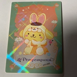 Sanrio 💕 Pompompurin💕Tarjeta Comercial Pascua Prisma Brillante, Nueva - Imagen 1 de 5