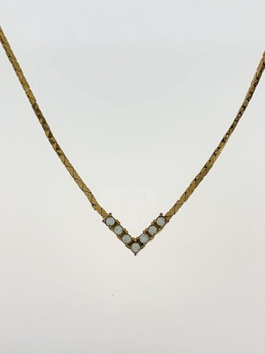 Collana Christian Dior con pietre chiare motivo v Donna