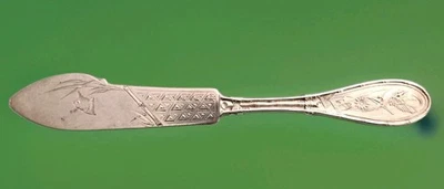 Antique Whiting Manufacturing sterling silver Japanese pattern butter knife 1874 - Image 1 of 4