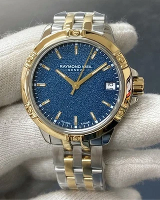 RAYMOND WEIL Tango Quartz 30MM Blue Dial Two-Tone Women's Watch 5960-STP-50061 - Image 1 of 4