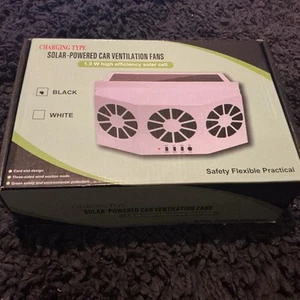 Solar Powered Car Cooling Fan 3 Air Cooler Auto Window Air Vent Ventilation Fan - Picture 1 of 7