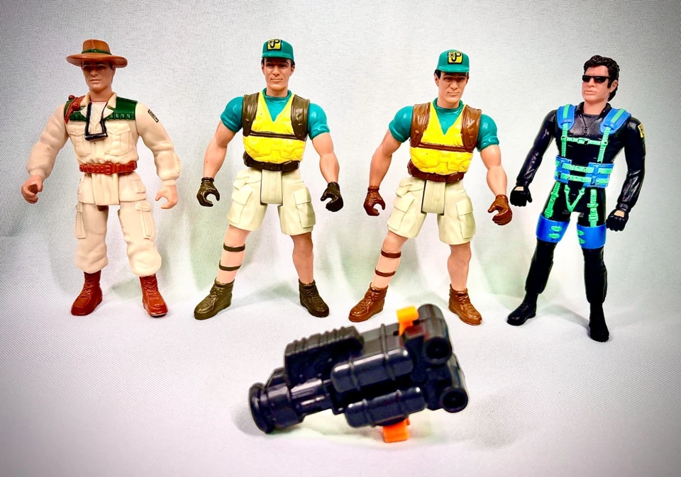 Lote de figuras de acción Jurassic Park Kenner: Eddie Carr, Nick VanOwen, Ian Malcolm  Foto 1 de 4