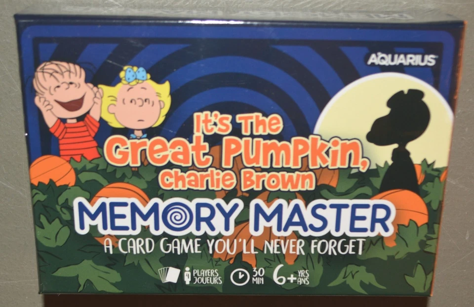 IT'S THE GREAT PUMPKIN CHARLIE BROWN memory master game - Aquarius 2022 - SEALED - Image 1 of 2