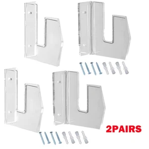 2 Paar Skateboard Wandhalterung klar Acryl Skateboard Aufbewahrung Display Racks NEU - Bild 1 von 10