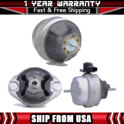 Комплект креплений двигателя и трансмиссии 3 AT/MT подходит для 2005-2007 AUDI A4 L4 2,0 л Turbo-Anchor - Изображение 1 из 4