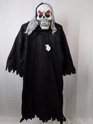Phantom - Ghoul - Light-Up Mask & Black Robe Child Costume 8-10 Medium #R106 - Image 1 of 4