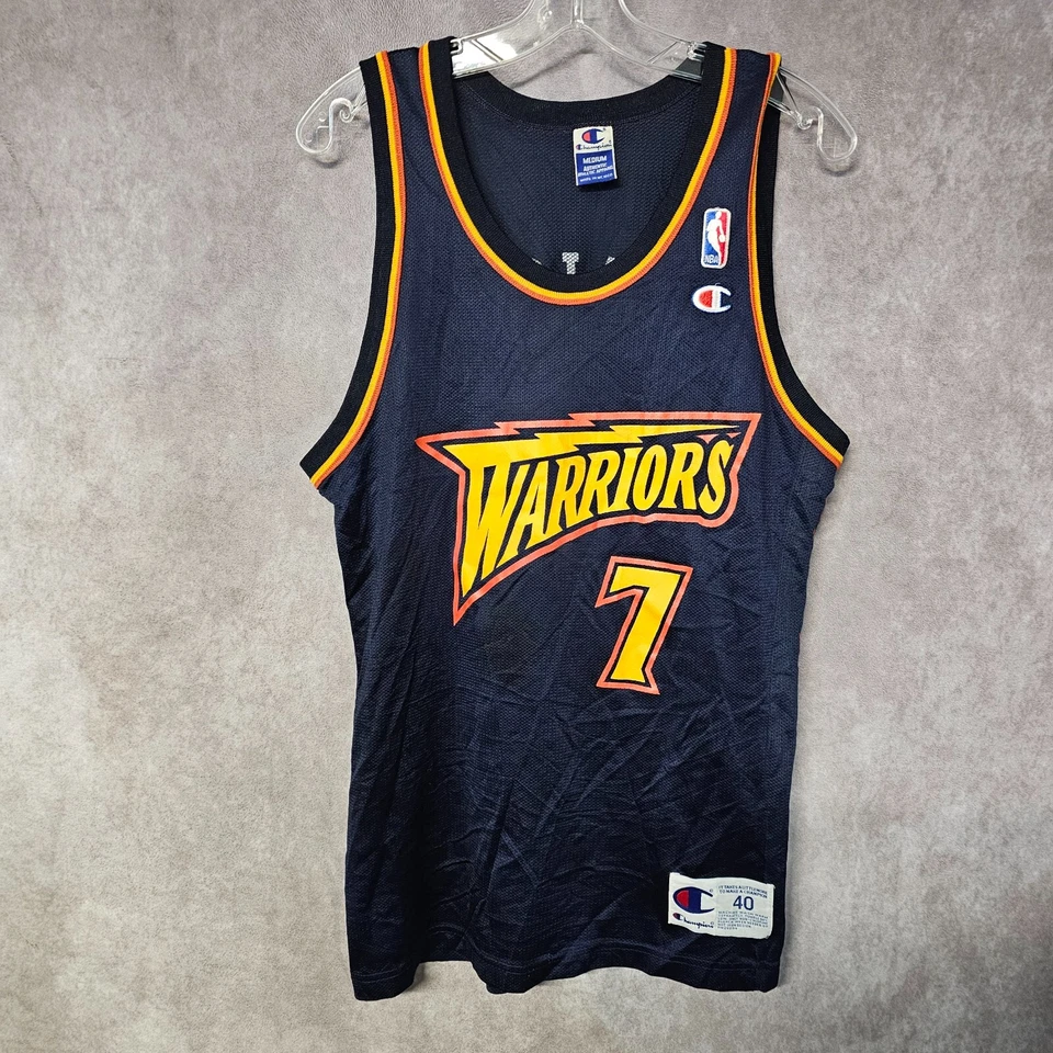 Camiseta deportiva de novato Antwan Jamison 7 Golden State Warriors campeón de la NBA rara de colección 40 M Foto 1 de 4