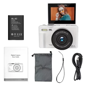 4K Digital Camera 48MP 3.0 Inch Rotatable Screen 18X Digital Zoom Wifi Vlog Camc - Picture 1 of 12