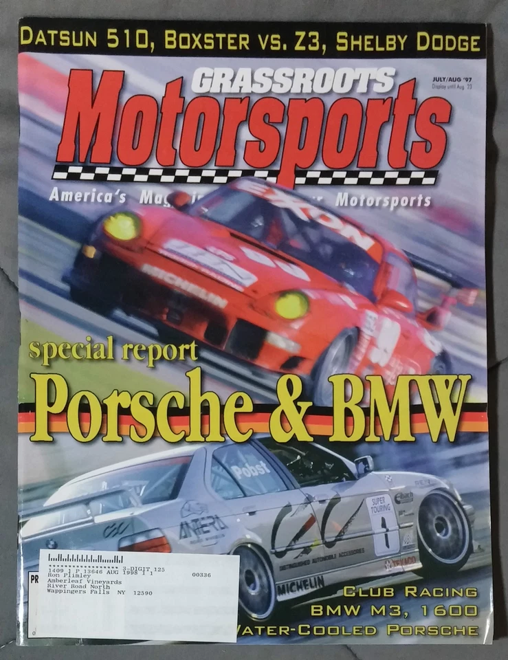 GRASSROOTS MOTORSPORTS MAGAZINE AUTO-X 1997 JULY AUGUST PORSCHE CARRERA E36 BMW Foto 1 de 1