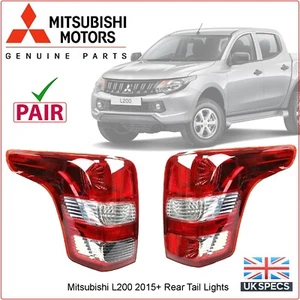 Pair Mitsubishi L200 Pickup 2015-2019 Rear Tail Light Lamp Right & Left UK Spec - Picture 1 of 14