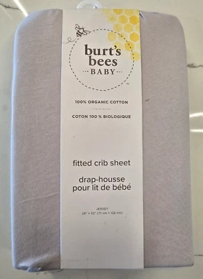 Sábana bajera ajustada para bebé Burt's Bees 28 x 52 100 % algodón orgánico súper suave Foto 1 de 2