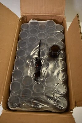 240 Pack Amber Glass Jars 1oz 48/400 Finish Cosmetic Style Round EL-37950 - Image 1 of 4