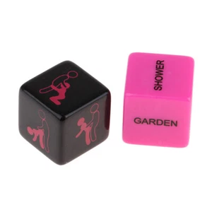 2Pcs Acrylic Sex Game Love Dices for Adults Bachelors Romance Erotic Nights - Picture 1 of 7