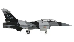 1:200 Hogan USAF Lockheed F-16D AK 375 Fighter Diecast Military Aircraft Model - Picture 1 of 4