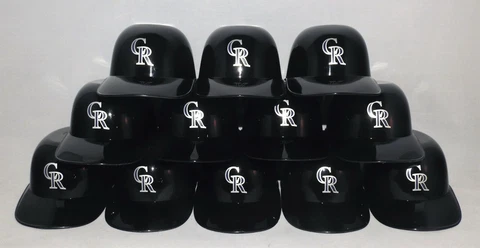 Lot of (12) COLORADO ROCKIES Ice Cream SUNDAE HELMETS New Baseball Mini Bowl Cover