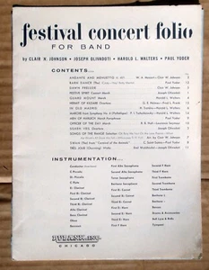 Rubank  Festival Concert Folio Band 1st Bb Cornet Vtg Sheet Music Book (1960) - Picture 1 of 3